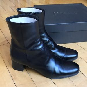Barneys New York leather side-zip ankle boots
